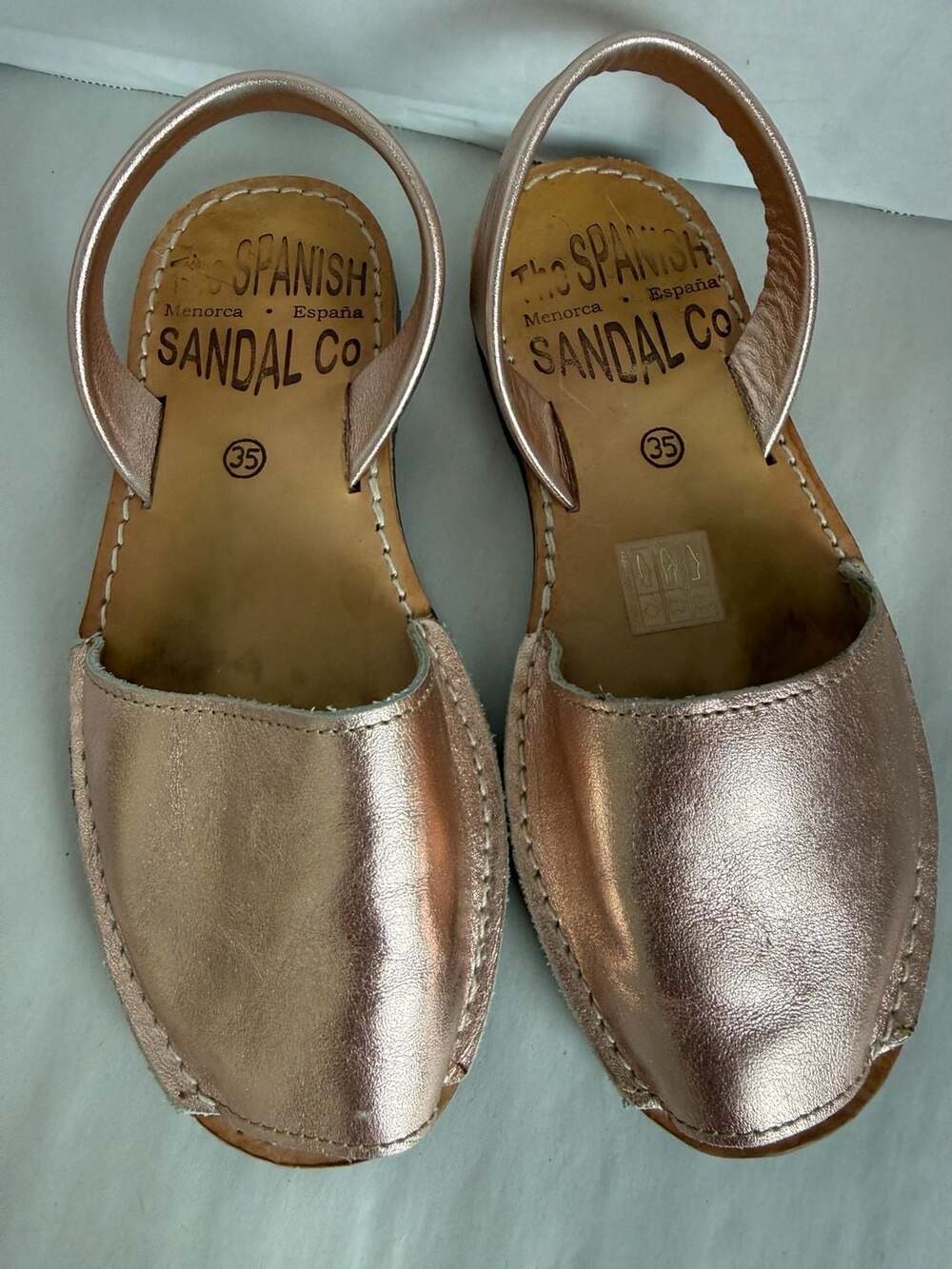 The Spanish Sandal Co. Women's Metallic Rose Gold Avarca Sandals